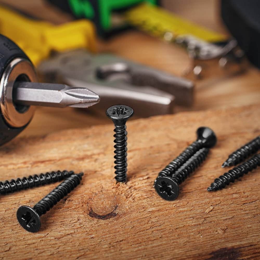 221 Pcs 6 Sizes Black Drywall Gypsum Screw 3.5MM #6 With Screw Driver Bit Assortment Pack 5