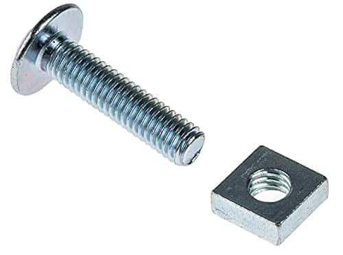 300 Pcs SAE Zinc Plated Roofing Bolts With Square Nuts Assortment Pack 6