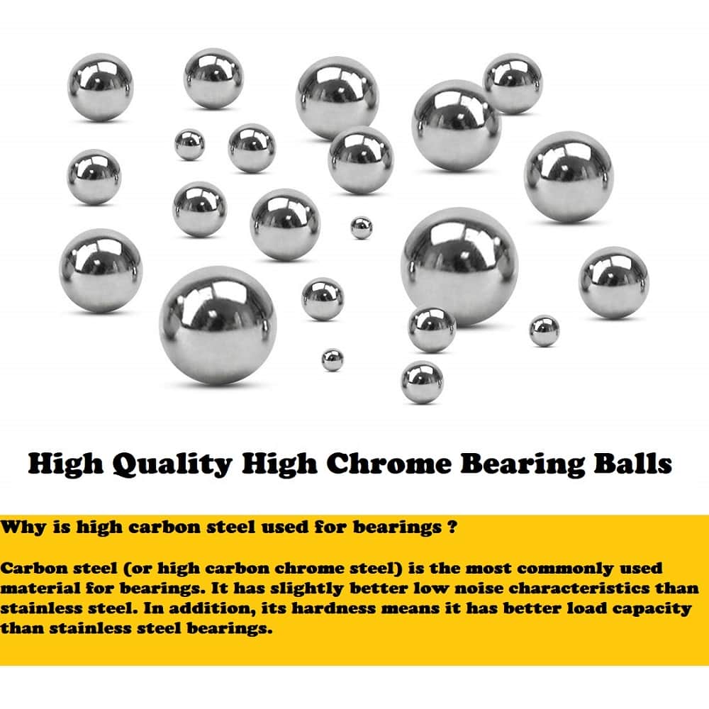 550 Pcs High Chrome High Carbon Steel Balls Metric Series Assortment Pack 3