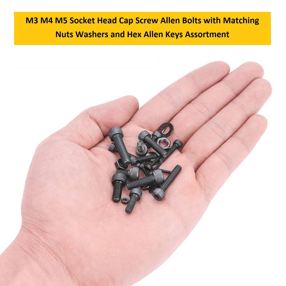 823 Pcs M3 M4 M5 Dia 12.9 Grade Hi Tensile Socket Head Allen Bolts Assortment Pack 5