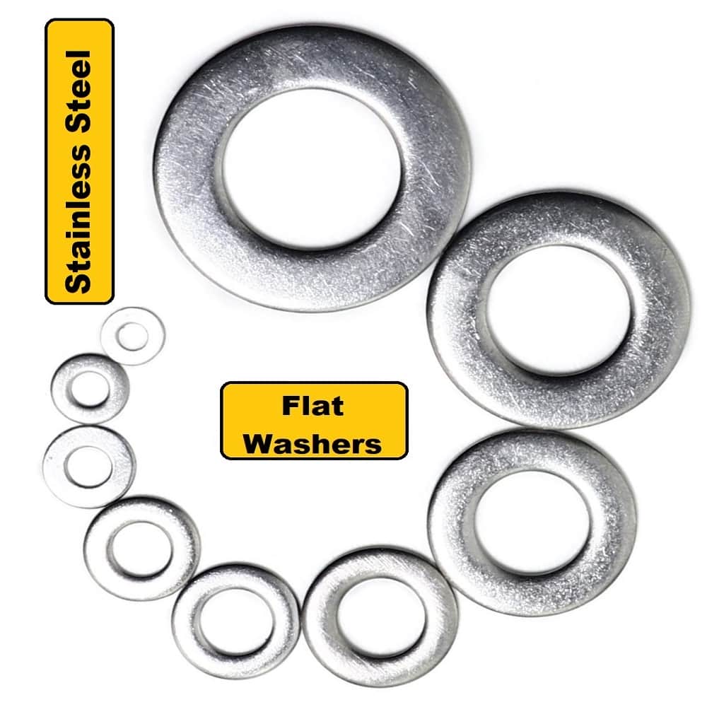 990 Pcs Stainless Steel Flat Washer M3-M12 Assortment Pack 3