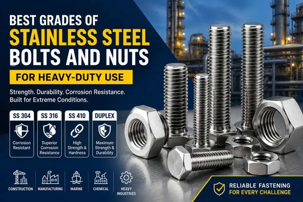 Best Grades of Stainless Steel Bolts and Nuts for Heavy-Duty Use