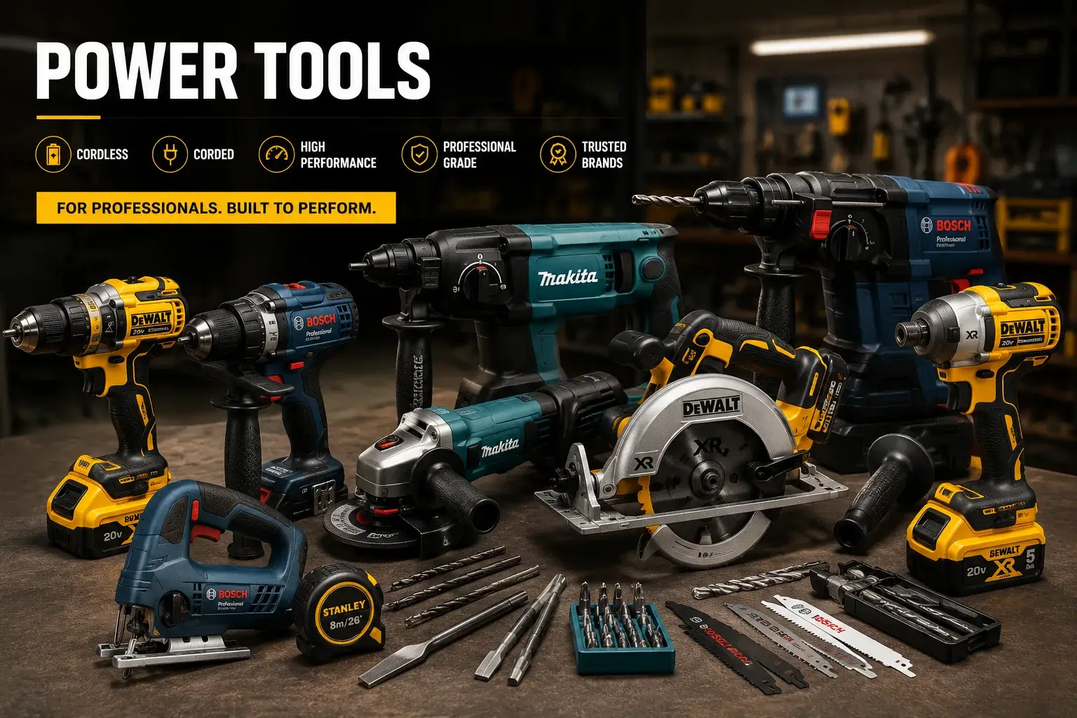 Best Power Tools Makita Bosch Dewalt & Hi Koki