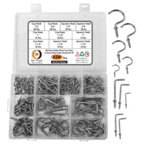 150-Pieces-Nickle-Plated-Screw-in-Ceiling-Cups-Hooks-Square-Bend-Hooks-Assortment-Set-Kit-for-Hanging-1.jpg 150-Pieces Nickle Plated Screw-in Ceiling Cups Hooks & Square Bend Hooks Assortment Set Kit for Hanging