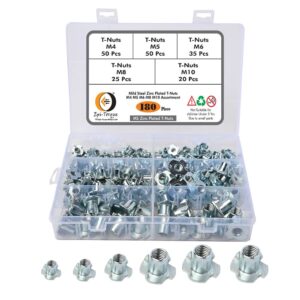 180-Pcs-M4-5-6-8-10-Zinc-Plated-Steel-T-Nuts-Four-Claw-Nuts-Assortment-Kit-for-Wood-Rock-Climbing-Holds-Cabinetry-Furniture-1.jpg 180 Pcs M4 5 6 8 10 Zinc Plated Steel T Nuts Four Claw Nuts Assortment Kit for Wood Rock Climbing Holds Cabinetry Furniture