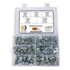 180 Pcs M4 5 6 8 10 Zinc Plated Steel T Nuts Four Claw Nuts Assortment Kit for Wood Rock Climbing Holds Cabinetry Furniture