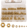 208 Pcs Brass Hexogonal Nuts 7 Sizes M3-M12 Assortment Pack