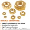 208 Pcs Brass Hexogonal Nuts 7 Sizes M3-M12 Assortment Pack