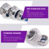 211 Pcs Stainless Steel Metric Nylon Insert Lock Nut 7 Sizes M3 - M12 Assortment Pack