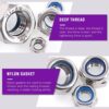 211 Pcs Stainless Steel Metric Nylon Insert Lock Nut 7 Sizes M3 - M12 Assortment Pack