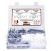 290 Pcs Stainless Steel Flat Slotted Head Wooden Screws Different sizes With Matching Rawl Plugs Assortment Pack
