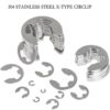 315-Pcs [10-Size] E-Clip 2mm-10mm Circlip External Retaining Ring Assortment Set - 304 Stainless Steel