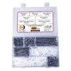 325 Pcs Stainless Steel PAN Slotted Head Screws Different sizes With Matching Rawl Plugs Assortment Pack