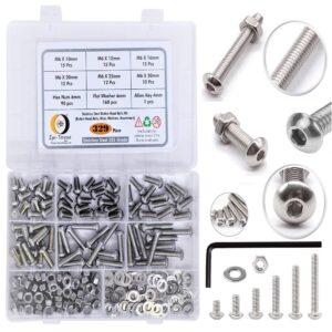 329-Pcs-M6-Dia-Stainless-Steel-Button-Head-Bolt-Assortment-Pack-1.jpg 329 Pcs Stainless Steel M6 Dia Socket Button Head Bolts With Matching Accessories Assortment Pack