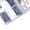 345 Pcs Stainless Steel CSK Slotted Head Screws Different sizes With Matching Rawl Plugs Assortment Pack