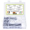 355 Pcs CSK Phillip Plus Head Zinc Plated Screws Different sizes With Matching Rawl Plugs Assortment Pack