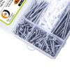 355 Pcs CSK Phillip Plus Head Zinc Plated Screws Different sizes With Matching Rawl Plugs Assortment Pack