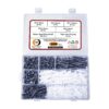 400-Pcs-Zinc-Plated-Slotted-Head-Wwooden-Screws-Assortment-Pack-Half-Threaded-2.jpg 400 Pcs Counter Sunk Slotted Minus Head Half Threaded Zinc Plated Wood Screws Different sizes With Matching Rawl Plugs Assortment Pack