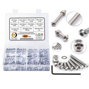 412-Pcs-M5-Dia-Stainless-Steel-Button-Head-Bolt-Assortment-Pack-1.jpg 412 Pcs Stainless Steel M5 Dia Socket Button Head Bolts With Matching Accessories Assortment Pack
