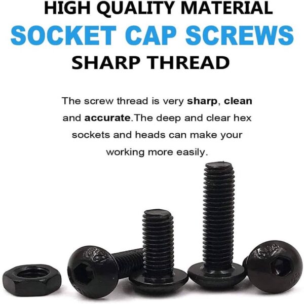 414-Pcs-M6-Dia-10.9-Grade-Hi-Tensile-Button-Head-Bolts-Assortment-Pack-4.jpg 414 Pcs M6 Dia 10.9 Grade Hi Tensile Button Head Bolts Assortment Pack