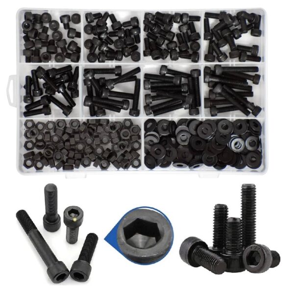 456-Pcs-M5-Dia-12.9-Grade-Hi-Tensile-Socket-Head-Allen-Bolts-Assortment-Pack-5.jpg 456 Pcs M5 Dia 12.9 Grade Hi Tensile Socket Head Allen Bolts With Matching Accessories Assortment Pack