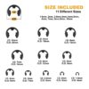 475 Pieces 11 Sizes Hi Tensile Black Alloy E-Clip 1.5mm-10mm External Retaining Ring Washer Assortment Pack