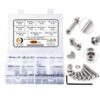 490 Pcs Stainless Steel M4 Dia Socket Button Head Bolts With Matching Accessories Assortment Pack