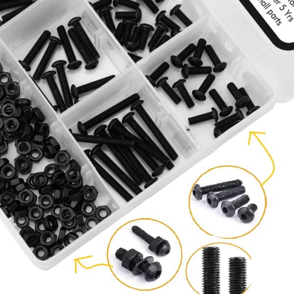 492 Pcs M4 Dia 10.9 Grade Hi Tensile Button Head Bolts Assortment Pack