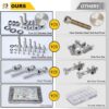 495 Pcs Stainless Steel M4 Dia Socket CSK Flat Head Bolts With Matching Accessories Assortment Pack
