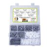 510 Pcs PAN Slotted Head Zinc Plated Screws Different sizes With Matching Rawl Plugs Assortment Pack