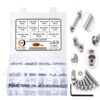 530 Pcs Stainless Steel M3 Dia Socket Button Head Bolts With Matching Accessories Assortment Pack