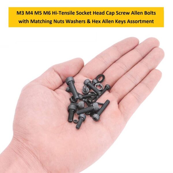 544-Pcs-M3-M4-M5-M6-Dia-12.9-Grade-Hi-Tensile-Socket-Head-Allen-Bolts-Assortment-Pack-6.jpg 544 Pcs M3 M4 M5 M6 Dia 12.9 Grade Hi Tensile Socket Head Allen Bolts With Matching Accessories Assortment Pack