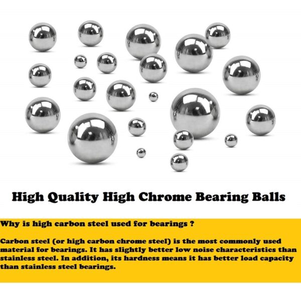 550-Pcs-High-Chrome-High-Carbon-Steel-Balls-Metric-Series-Assortment-Pack-3.jpg 550 Pcs 11 Size 2-8MM Metric Precision Chrome Steel Assorted Loose Bicycle Bearing Ball Assortment Kit (Metric)