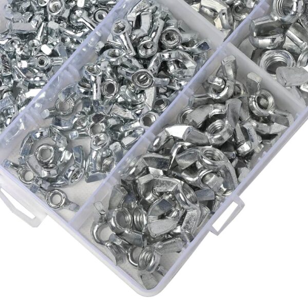 6-Sizes-Butterfly-Wing-Nuts-Assortment-Kit-M3-M4-M5-M6-M8-M10-Sizes-Zinc-Plated-Wing-Nuts-Fasteners-2.jpg 250 Pcs 7 Sizes Butterfly Wing Nuts Assortment Kit, M3 M4 M5 M6 M8 M10 Sizes Zinc Plated Wing Nuts Fasteners