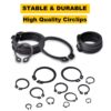 225 Pcs Hi Tensile External Circlip 12 Sizes 8-25mm Assortment Pack