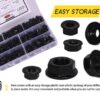 617Idw-XzL._SL1331_.jpg 672 Pcs Mild Steel Black Coated Flange Nuts 7 Sizes M3-M12 Assortment Pack