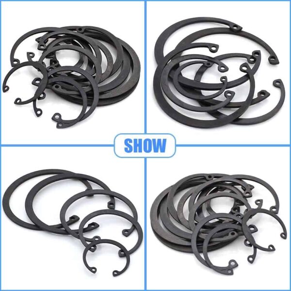 75 Pcs Hi Tensile Internal Circlip 12 Sizes 18-38mm Assortment Pack