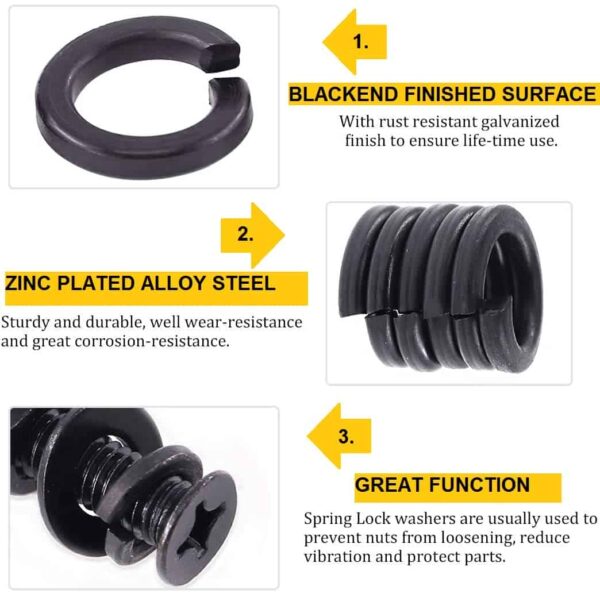 61kRpAcg9IL._SL1044_.jpg 710 Pcs Hi-Tensile Spring Lock Split Lock Washer 7 Sizes M3-M12 Assortment Pack