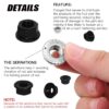 61pyF55WpL._SL1100_.jpg 672 Pcs Mild Steel Black Coated Flange Nuts 7 Sizes M3-M12 Assortment Pack