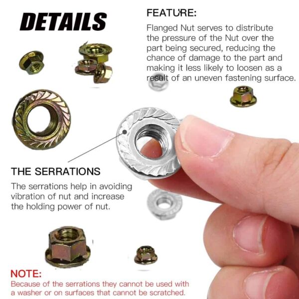 61vGvN8JdpL._SL1100_.jpg 665 Pcs Mild Steel Yellow Plated Flange Nuts 7 Sizes M3-M12 Assortment Pack