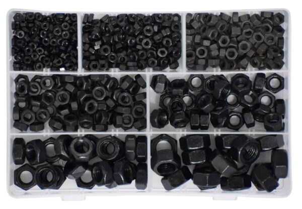 765 Pcs Hi Tensile Hexagonal Nuts 7 Sizes M3-M12 Assortment Pack