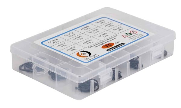 75 Pcs Hi Tensile Internal Circlip 12 Sizes 18-38mm Assortment Pack