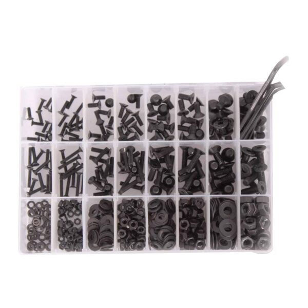 542 Pcs Hi Tensile M3 M4 M5 M6 Dia Socket CSK Flat Head Bolts With Matching Accessories Assortment Pack