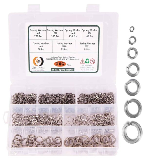 71R7GxiGohL._SL1500_.jpg 705 Pcs Stainless Steel Spring Lock Split Lock Washer 7 Sizes M3-M12 Assortment Pack