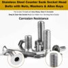 853 Pcs Stainless Steel M6 M8 M10 M12 Dia Socket CSK Flat Head Bolts With Matching Accessories Assortment Pack