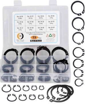 71hbqIESbhL._SL1500_.jpg 75 Pcs Hi Tensile External Circlip 12 Sizes 20-42mm Assortment Pack