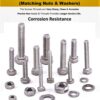 71yLJQIDYjL._SL1164_.jpg 370 Pcs Stainless Steel M6 Dia Hex Head Bolts With Matching Accessories Assortment Pack