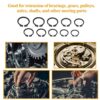 225 Pcs Hi Tensile External Circlip 12 Sizes 8-25mm Assortment Pack