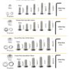 853 Pcs Stainless Steel M6 M8 M10 M12 Dia Socket CSK Flat Head Bolts With Matching Accessories Assortment Pack