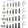 893 Pcs Hi Tensile M6 M8 M10 M12 Dia Socket CSK Flat Head Bolts With Matching Accessories Assortment Pack